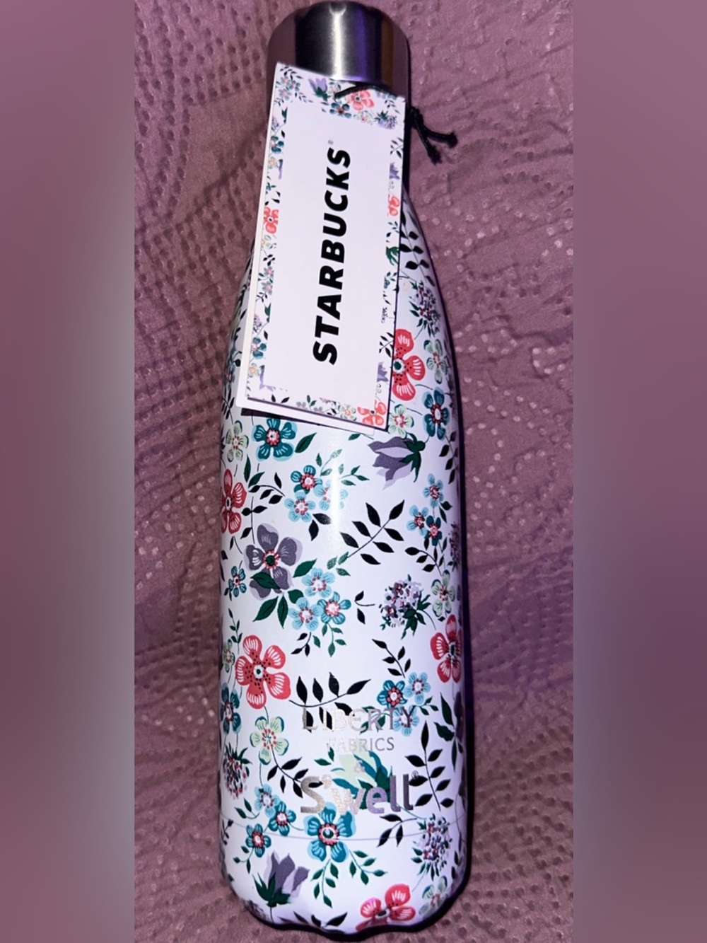 Starbucks S’well & Liberty London Fabric 17 Ounce Insulated Thermos New With Tag
